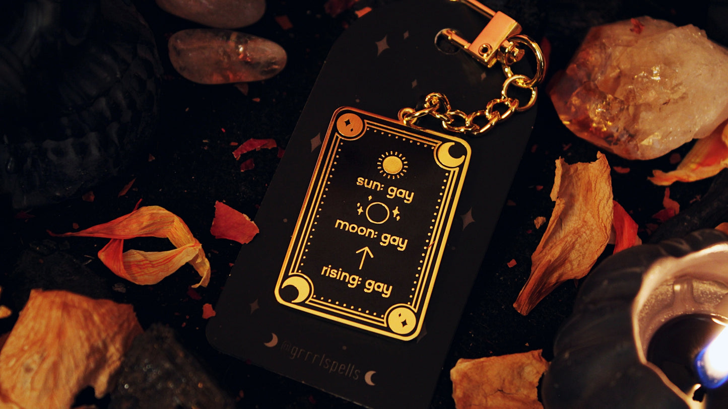 Gay Signs Keychain (A Grade) - Double Sided Enamel Keychain