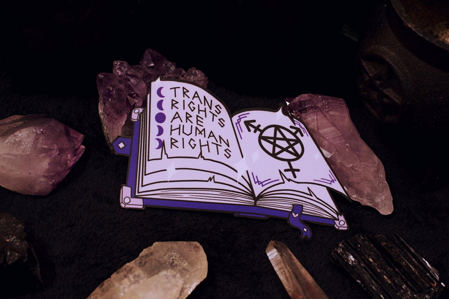 Trans Rights Grimoire Magnet