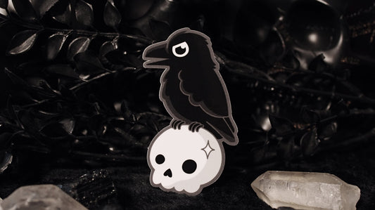 Raven & Skull Sticker