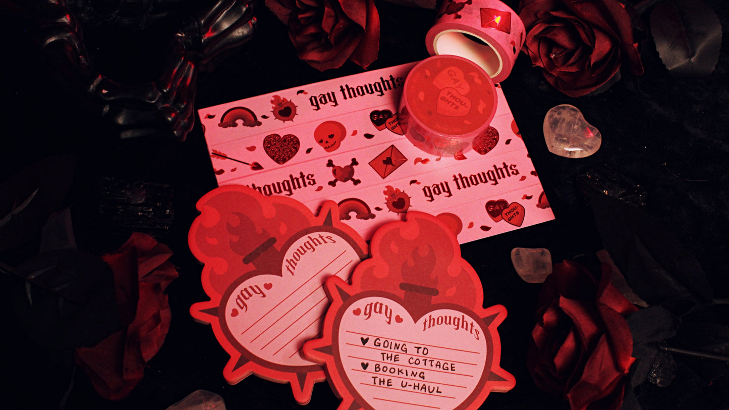 Gay Thoughts Washi Tape (Red Foil)