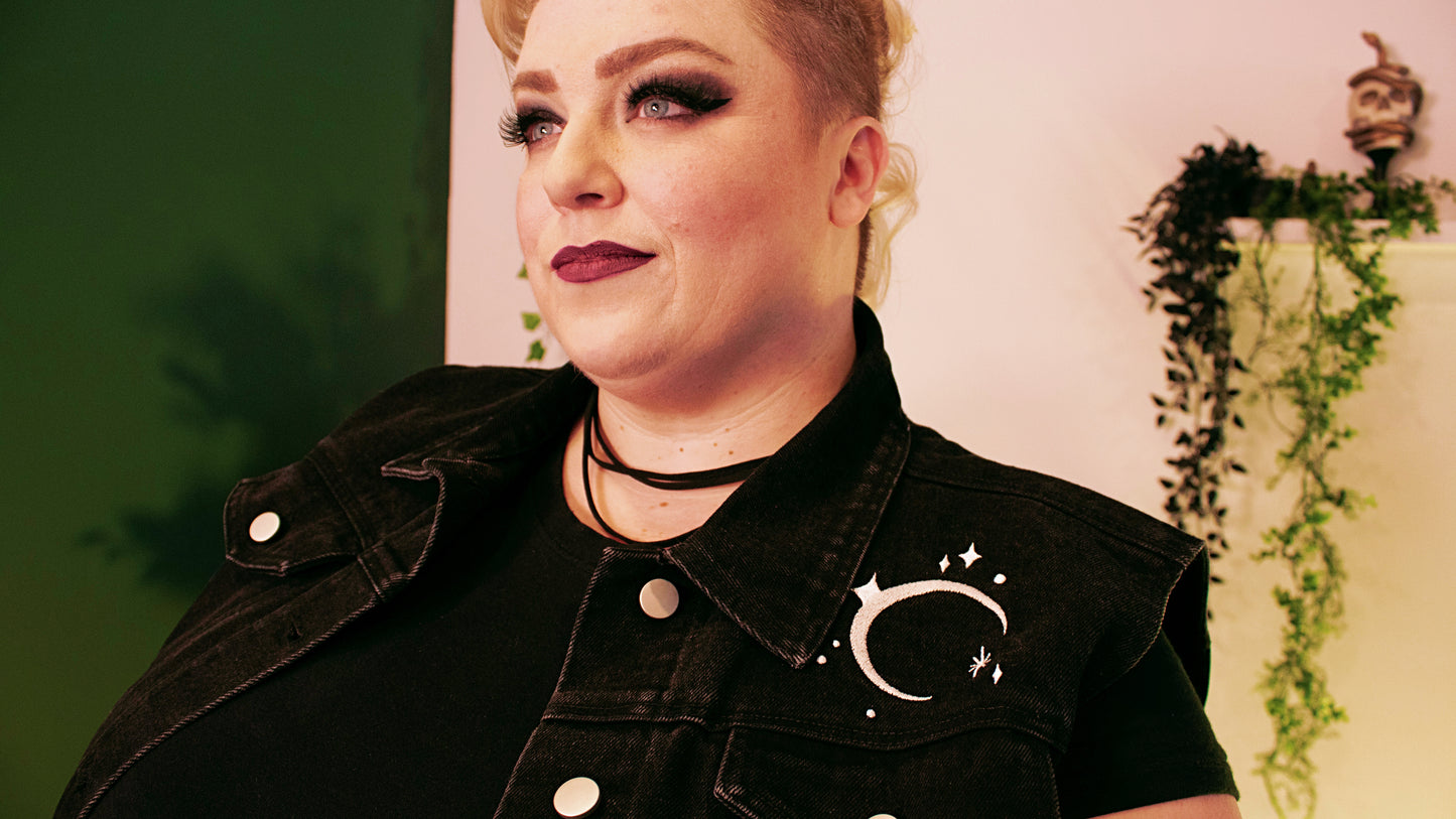 Queerness Is Celestial Denim Vest (New)