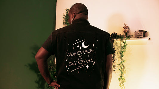 Queerness Is Celestial Denim Vest (New)