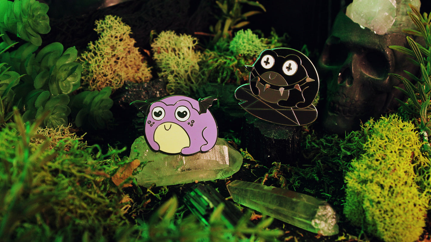 Goth Frog Pin