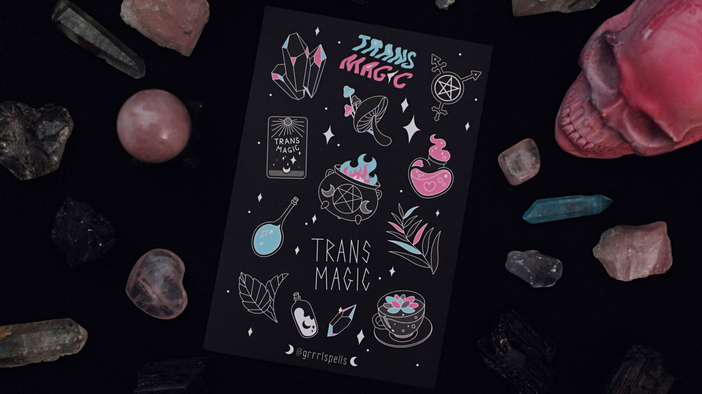 Feuille d’autocollants Trans Magic