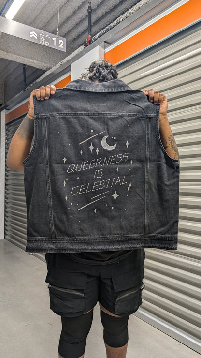 Queerness Is Celestial Denim Vest