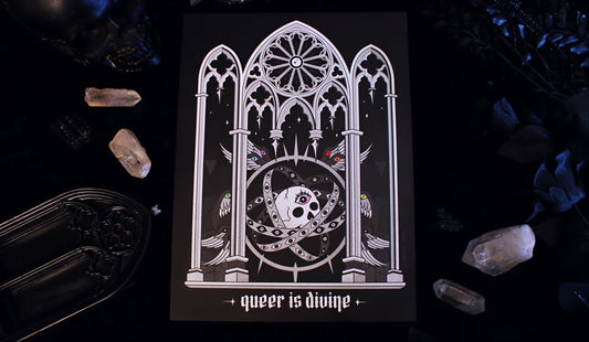 Queer Is Divine 9" x 12" Print