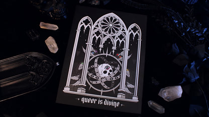 Queer Is Divine 9" x 12" Print
