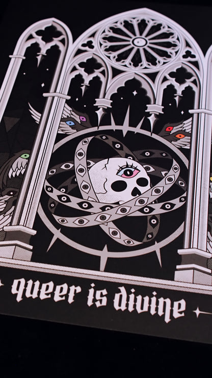 Queer Is Divine 9" x 12" Print