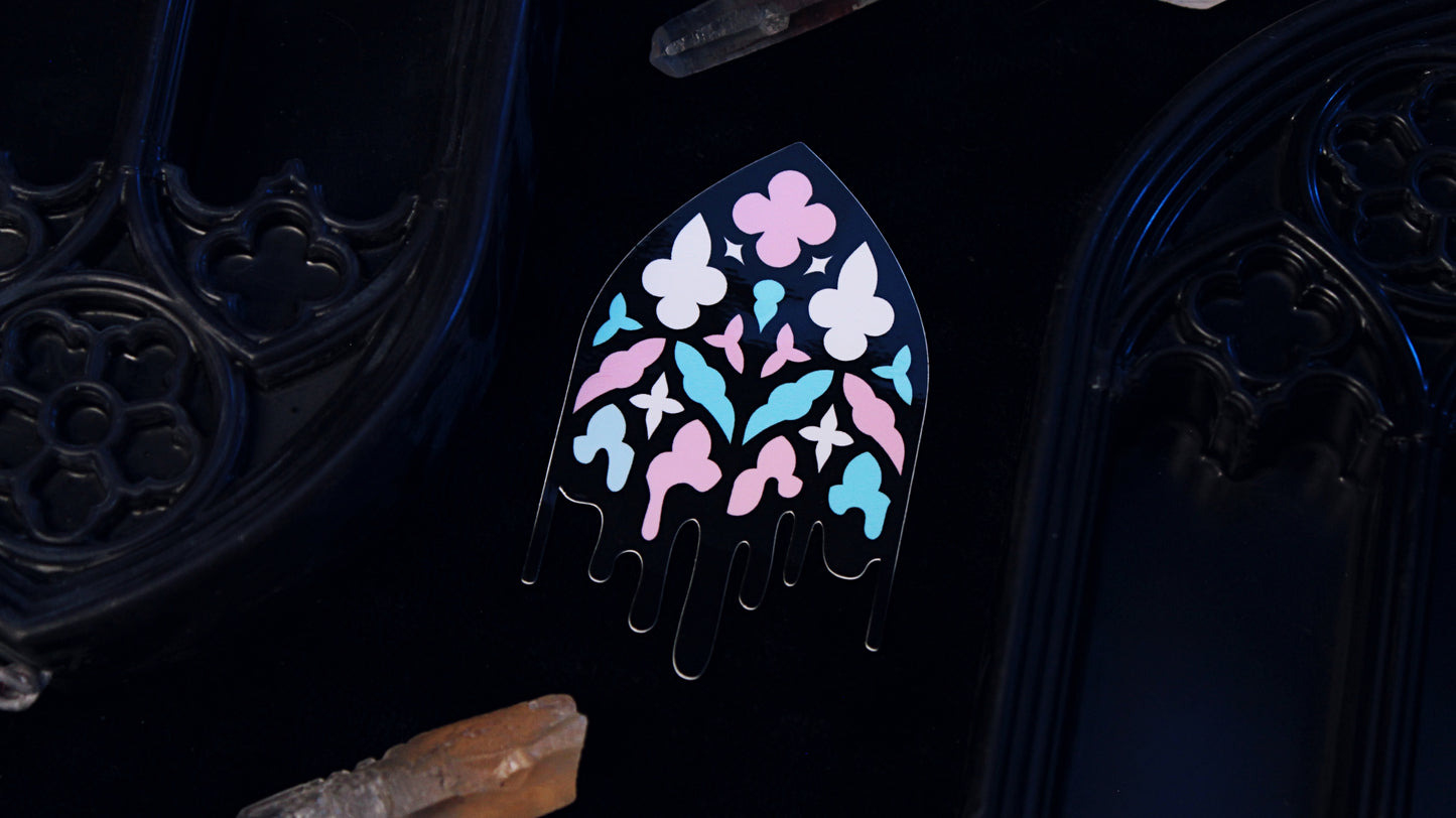 Trans Gothic Cathedral Window Sticker