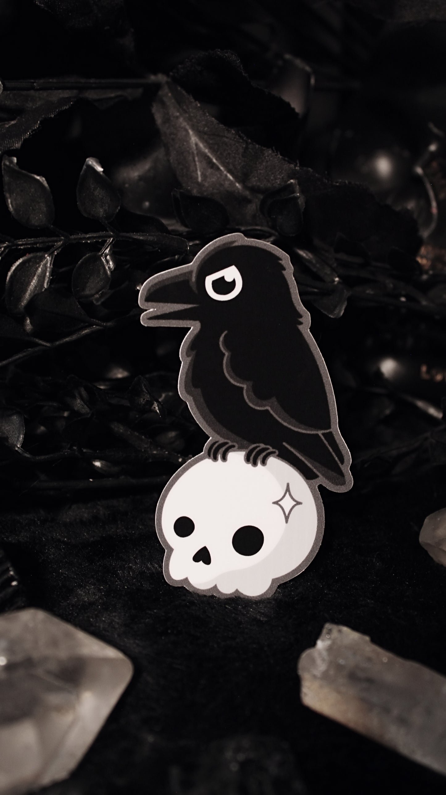Raven & Skull Sticker