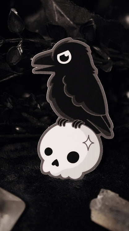 Raven & Skull Sticker
