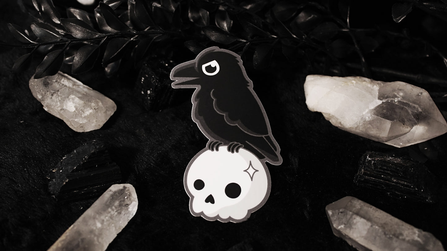 Raven & Skull Sticker