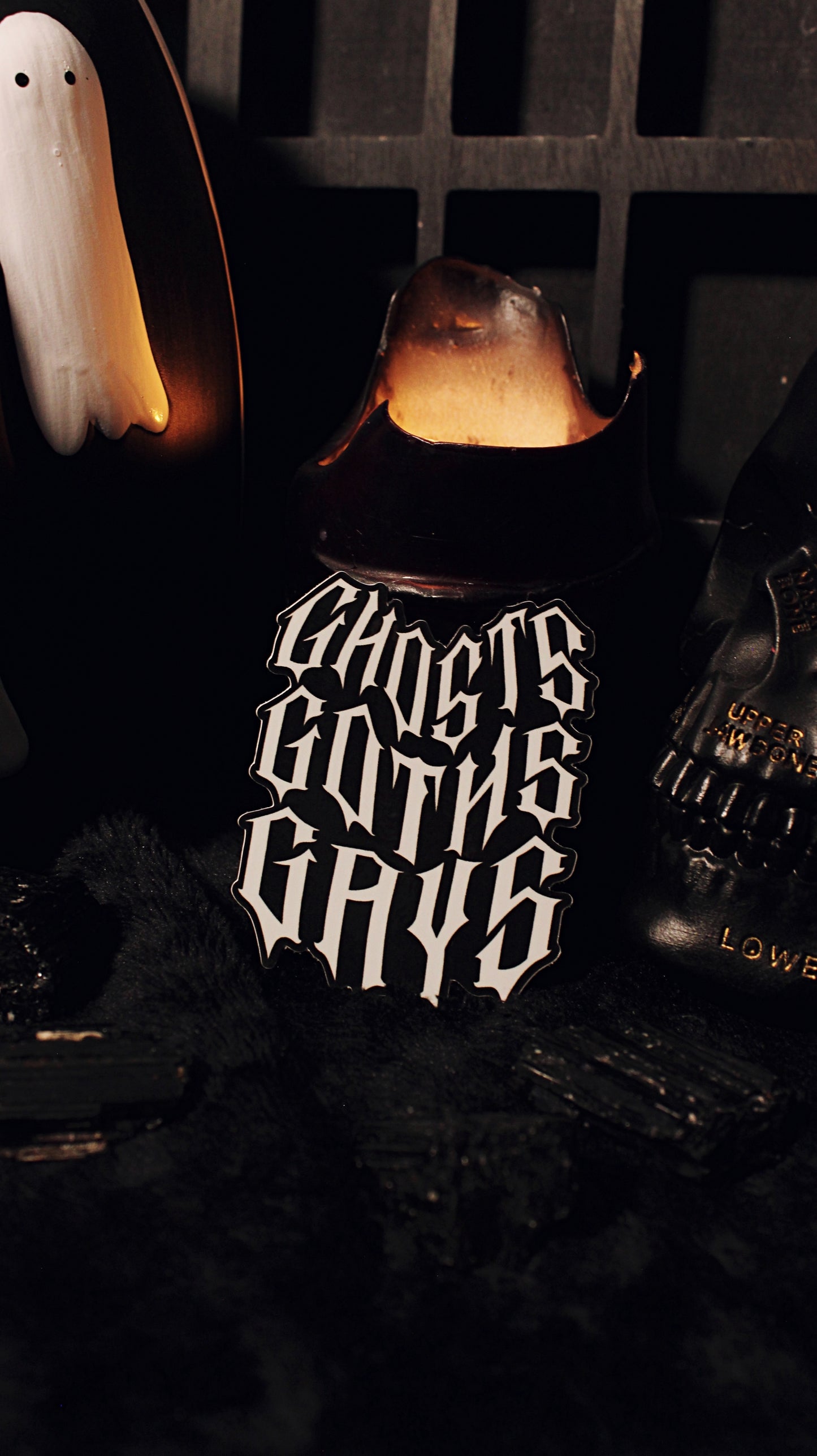 Ghosts Goths Gays Sticker