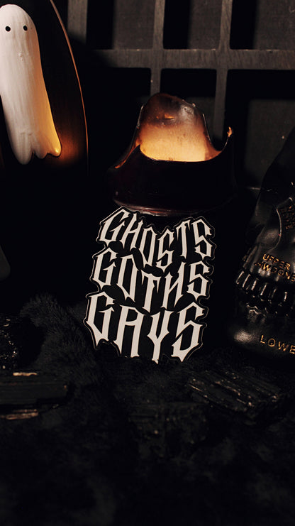 Ghosts Goths Gays Sticker