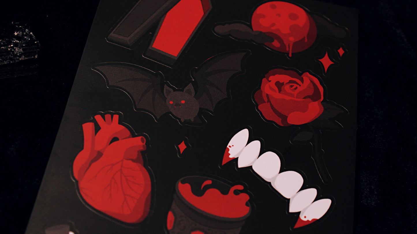 Vampire Lover Sticker Sheet