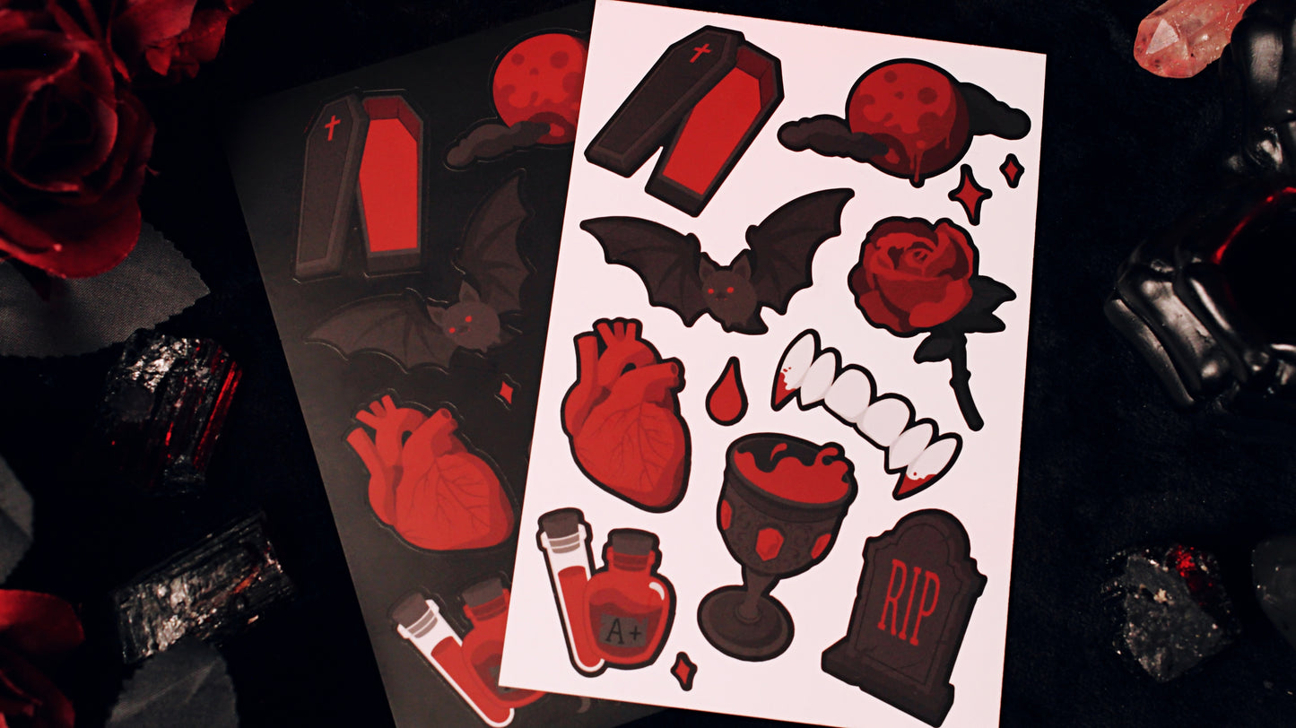 Vampire Lover Sticker Sheet