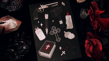 Feuille d’autocollants magiques queer