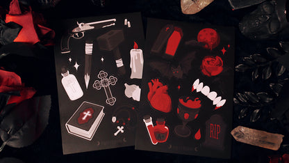 Vampire Lover Sticker Sheet