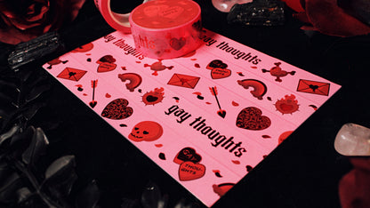 Gay Thoughts Washi Tape (Red Foil)