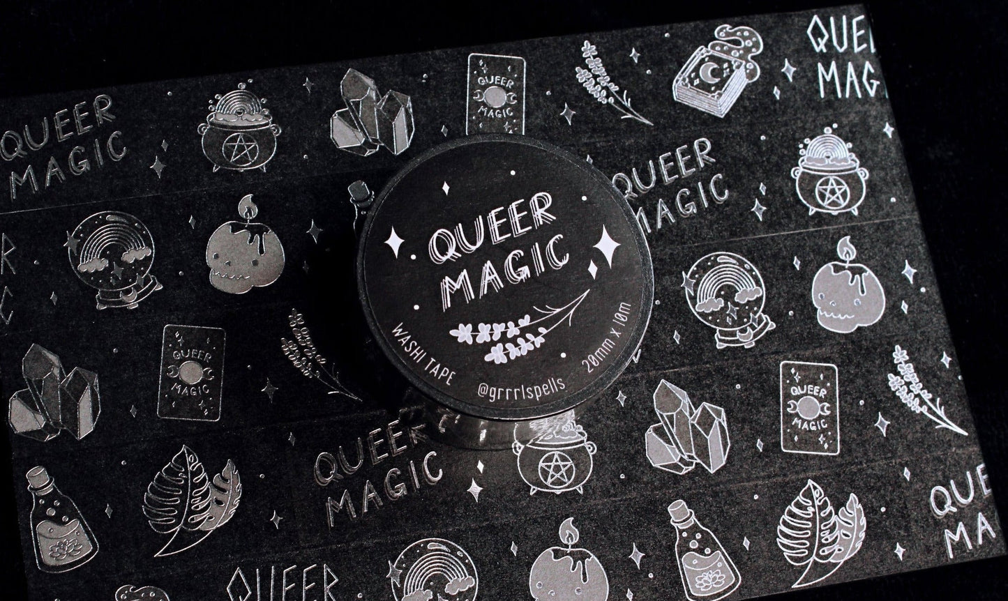 Queer Magic Washi Tape (Silver Foil)