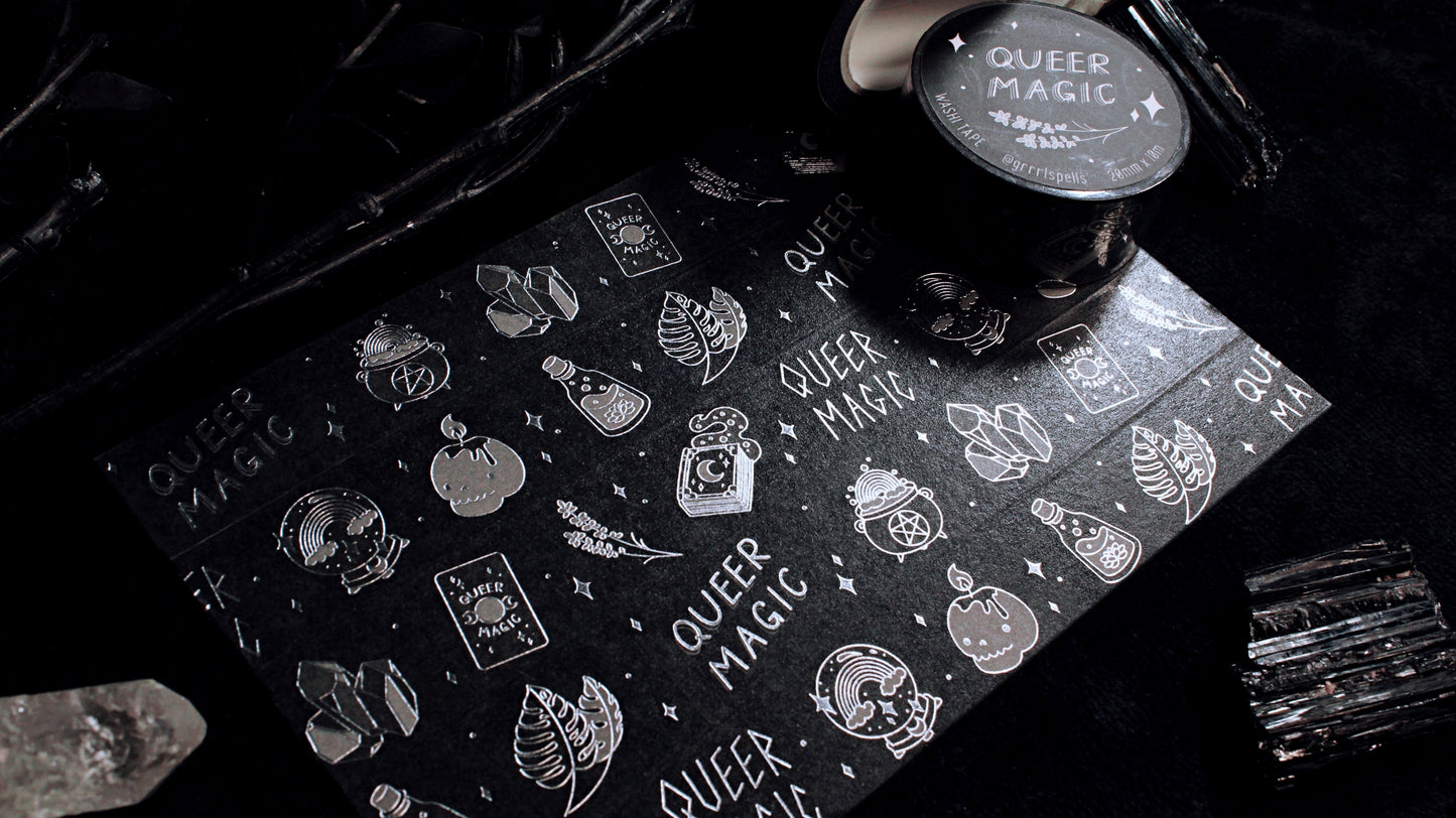 Queer Magic Washi Tape (Silver Foil)