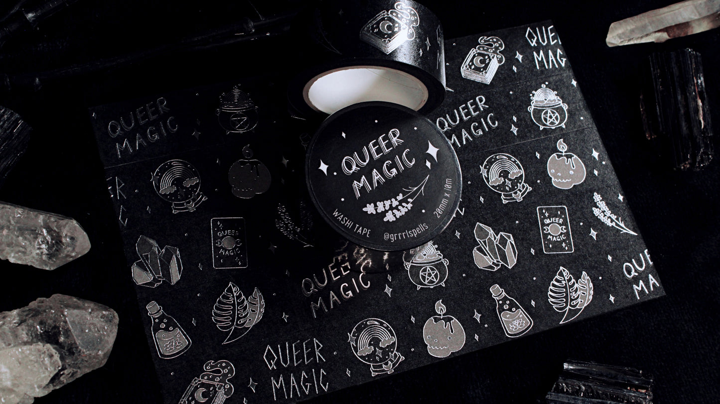 Queer Magic Washi Tape (Silver Foil)