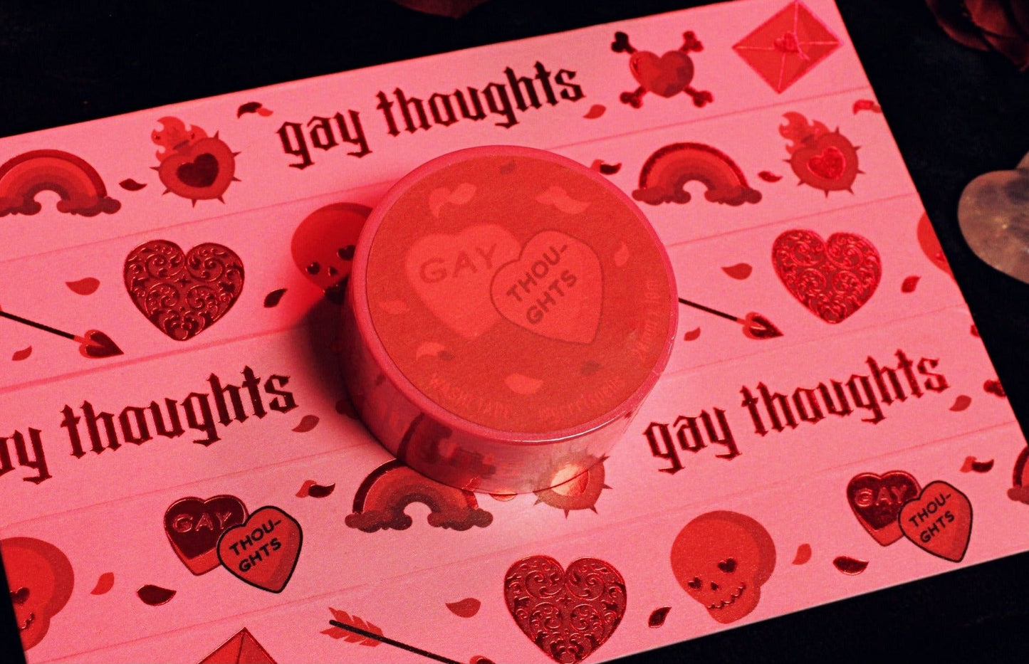 Gay Thoughts Washi Tape (Red Foil)