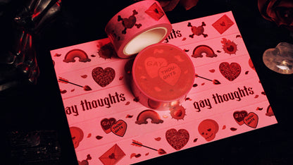 Gay Thoughts Washi Tape (Red Foil)