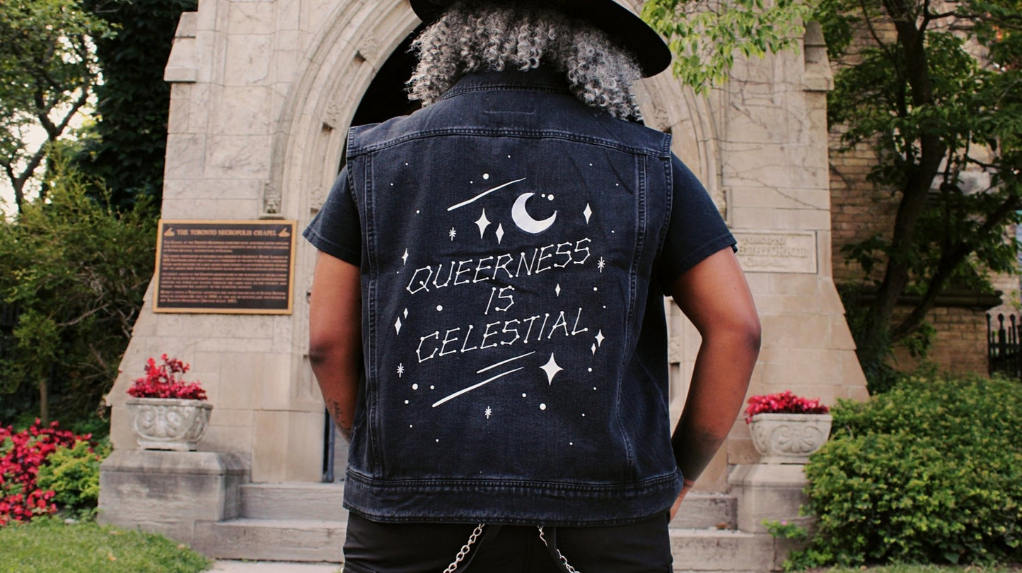 Queerness Is Celestial Denim Vest