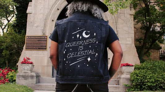 Queerness Is Celestial Denim Vest (Old)