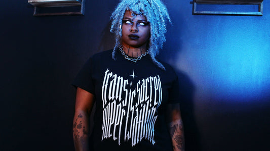 Trans Is Sacred X Queer Is Divine Wordmark Shirt