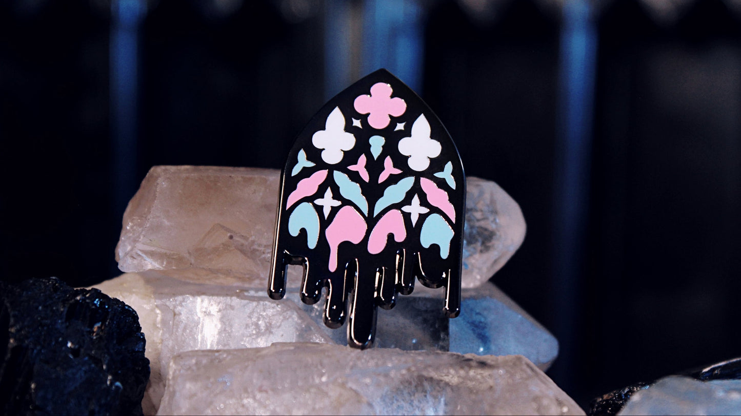 Trans Gothic Cathedral Window Pin