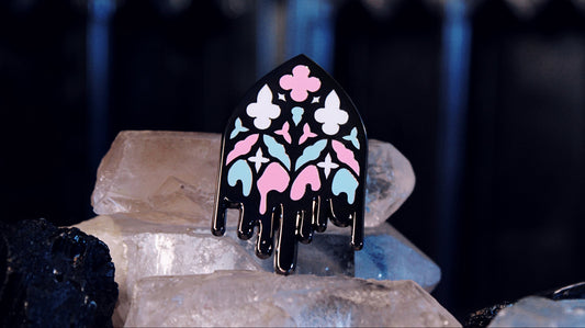 Trans Gothic Cathedral Window Pin