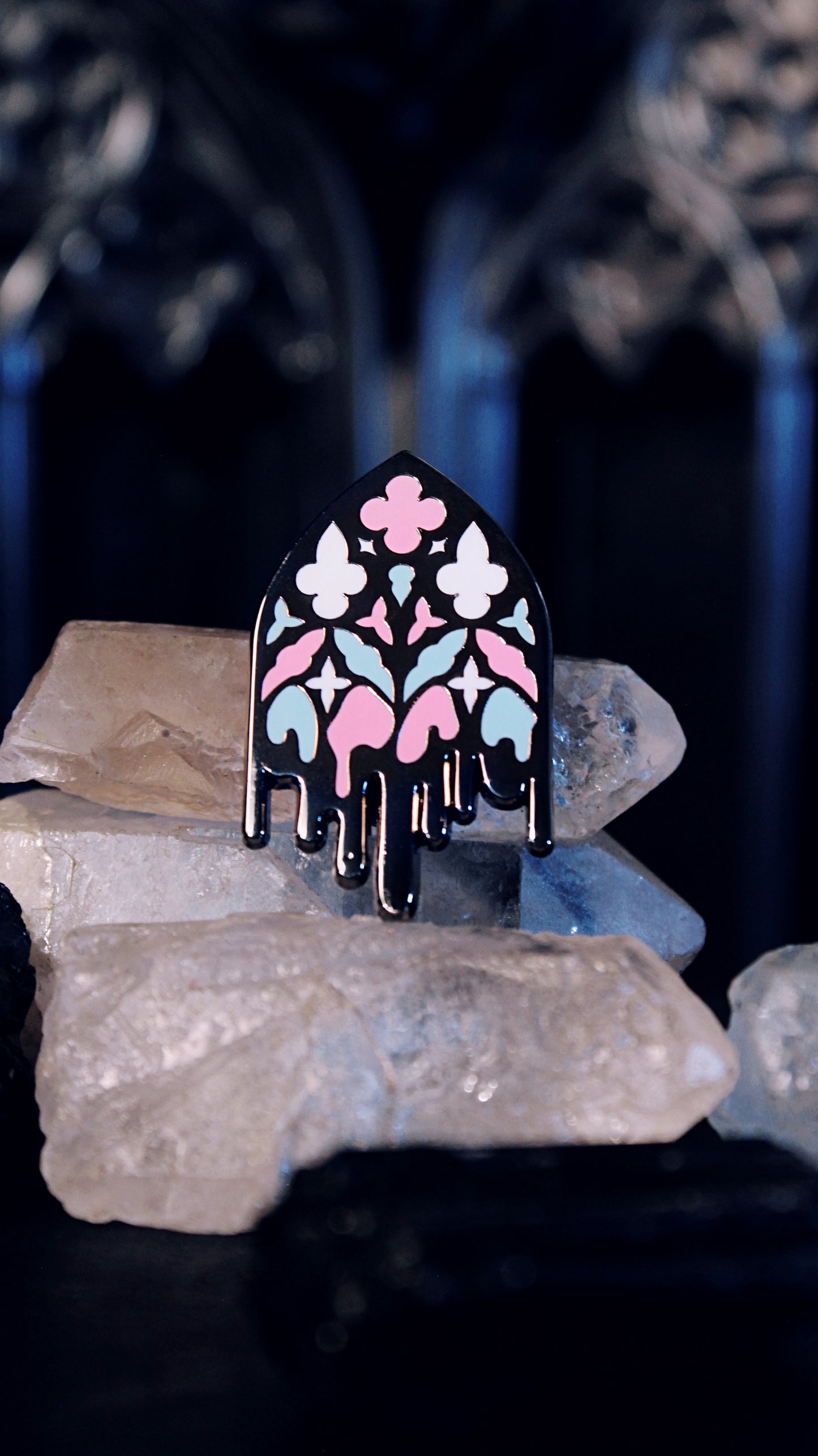 Trans Gothic Cathedral Window Pin