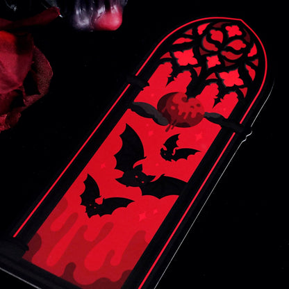 Vampire Bats Gothic Cathedral Arch Bookmark