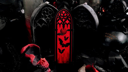 Vampire Bats Gothic Cathedral Arch Bookmark