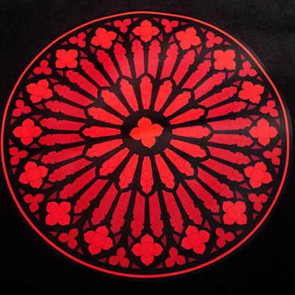 Red Gothic Rose Window Tote Bag
