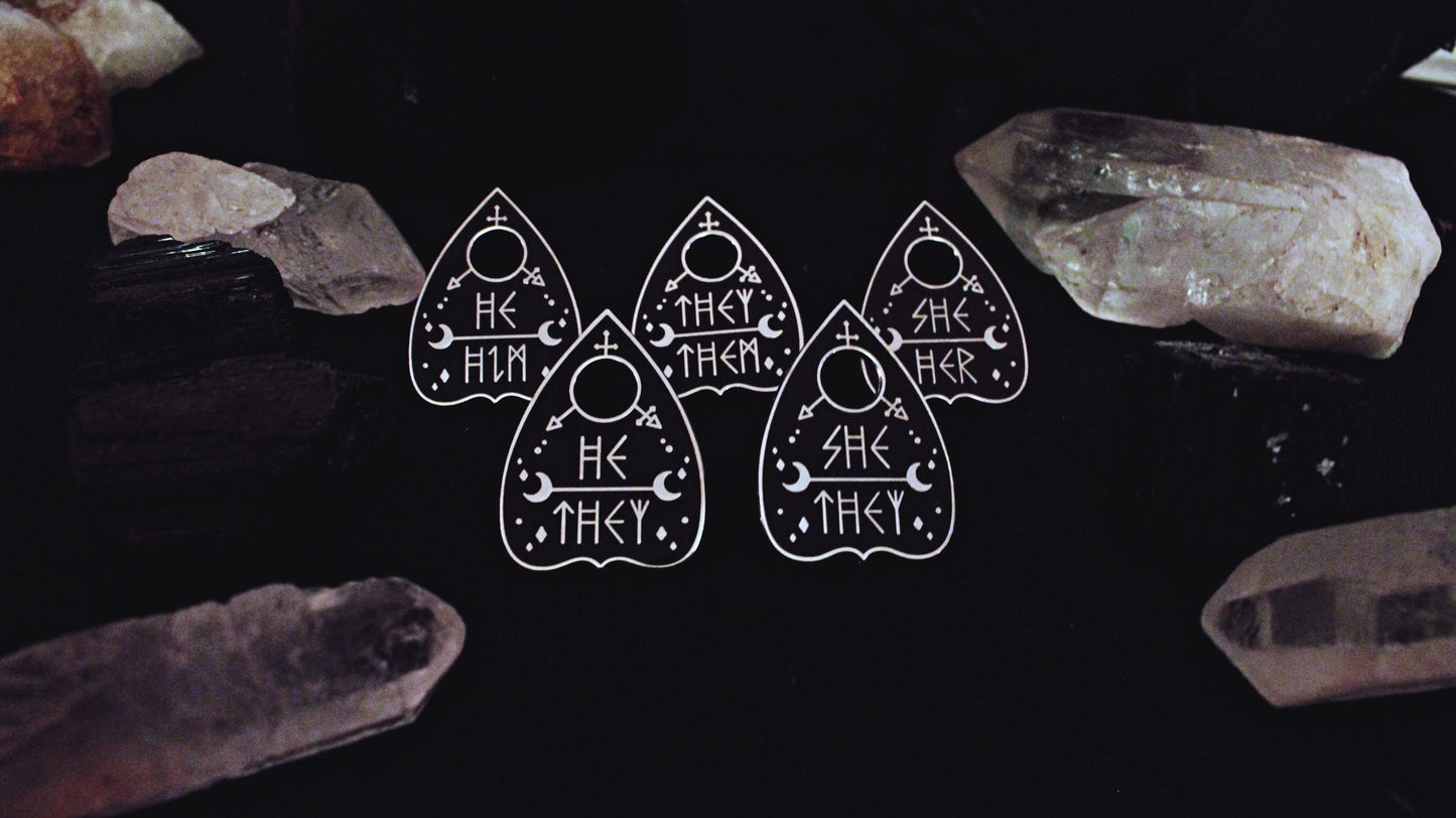 Original Pronoun Planchette Pin