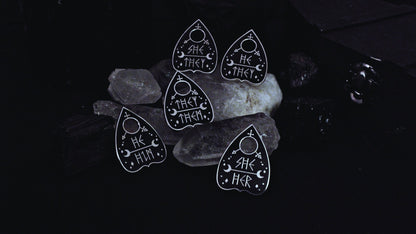 Original Pronoun Planchette Pin