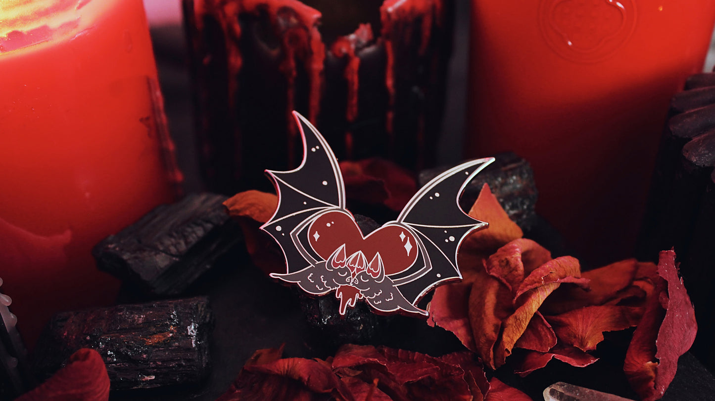 Vampire Bat Kiss Pin