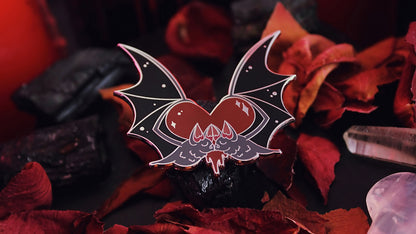 Vampire Bat Kiss Pin